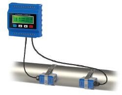 Externally mounted ultrasonic flowmeter Externally mounted ultrasonic flowmeter